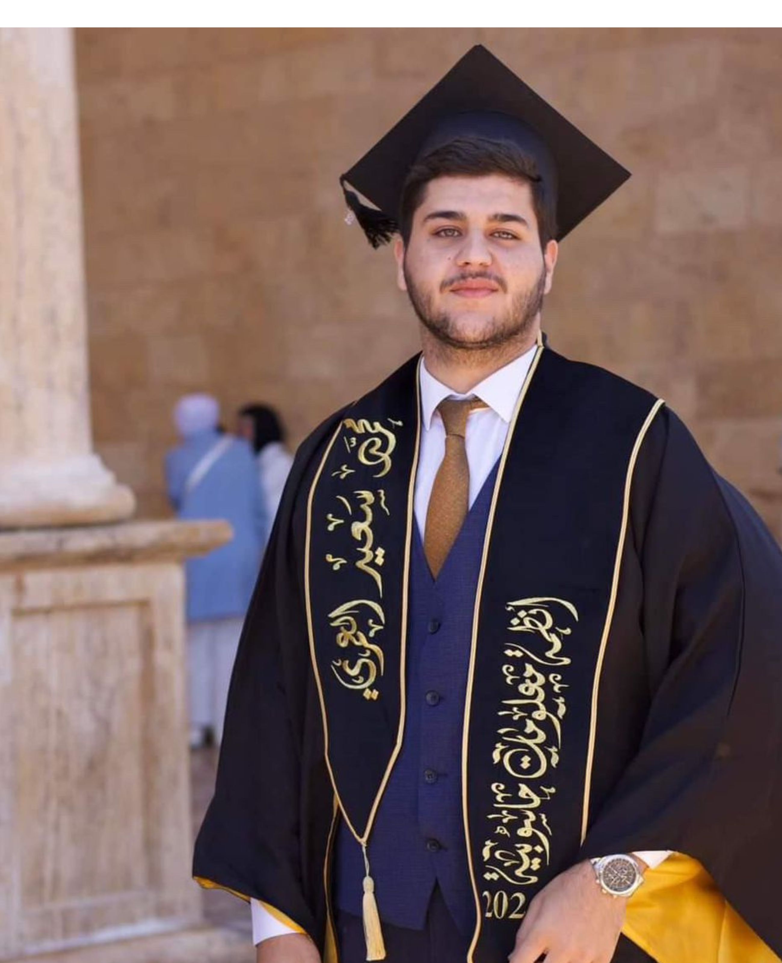 Mohammed Alomari at his University of Jordan graduation